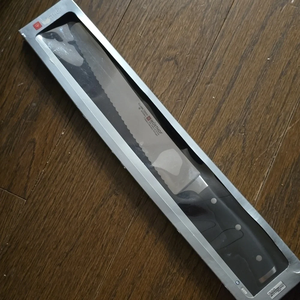 ❤️BUY 2 GET 1 FREE  Wusthof Classic IKON Super Slicer - Black Handle,4516/26cm